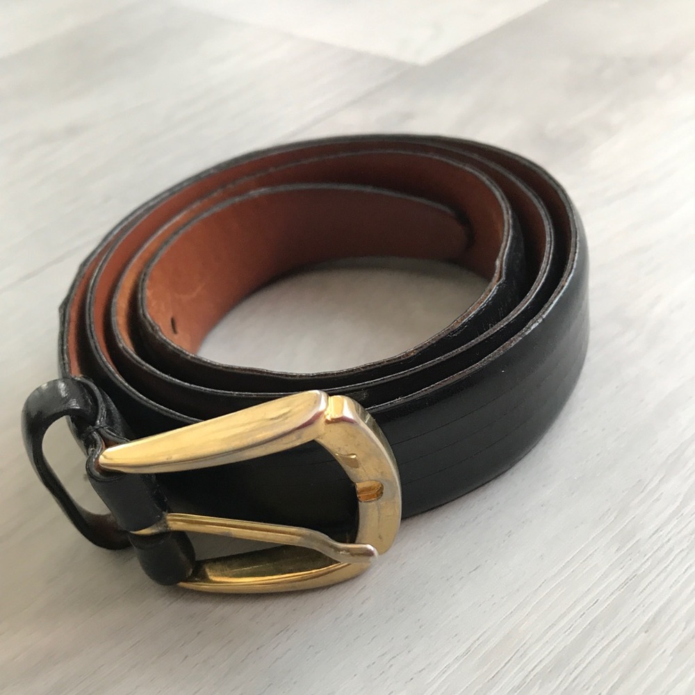 MENS DEEP CHOCOLATE BROWN BELT LEATHER MADE IN USA 36